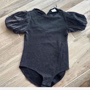 Zara Glittery Black Kids Bodysuit
